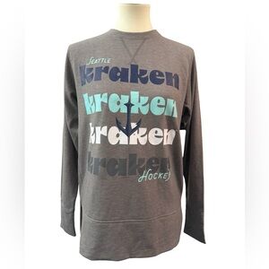 Seattle Kraken NHL Official Licensed Women’s Long Sleeve Sweatshirt Size M gray